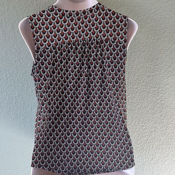 LOFT Women’s Sleeveless Cami Blouse M Pattern Black - Picture 3 of 3